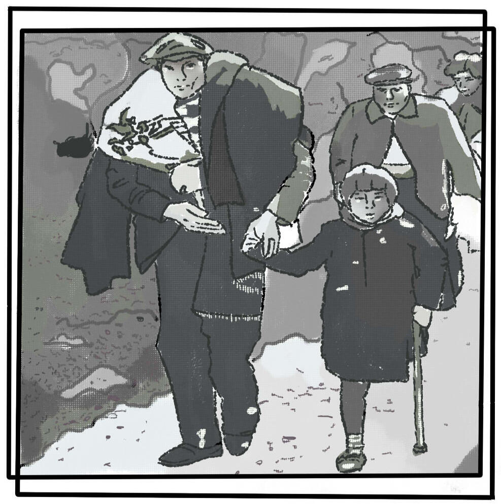 Familia Garcia cerca de Prats de Molló, 1937.