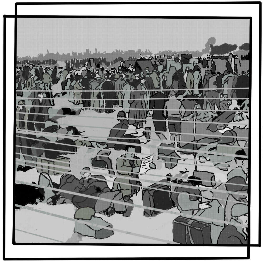 Campo de concentración de Argelès-sur-Mer, 1939.